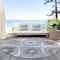 Homeroots 8' Gray Charcoal And Brown Round Medallion Washable Indoor Outdoor Area Rug 589610 - alternate 7