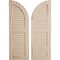 Ekena Millwork Riverwood 2 Equal Louver w/Quarter Round Arch Top Faux Wood Shutters, 12W x 48H 36 Low Side, PR SHULVQ12X48RWPR - alternate 1