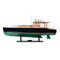 Homeroots 15" Black and Green Solid Wood Hand Painted 1934 Hemingway Pilar Fishing Boat Model Boat 402240 - alternate 1
