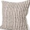 Homeroots 22" Beige And Merlot Striped Linen Throw Pillow Cover with Embroidery 608210 - alternate 4
