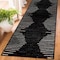 World Rug Gallery Bohemian Stripe Stain Resistant Runner Rug 2 ft x 10 ft Black 385BLACK2X10 - alternate 3