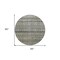 Homeroots 8' Pewter And Green Round Striped Washable Indoor Outdoor Area Rug 605701 - alternate 6