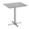 Flash Furniture 30" x 24" Outdoor Tabletop, Gray Faux Concrete, Seamless Surface Technology, 22x22 Silver X Base ST-REC2430-CMGY-T2222S-GG - alternate 1