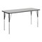 Flash Furniture Wren 60 in x 24 in Adjustable Height Activity Table, Thermal Laminate Top, Standard Legs, Gray XU-A2460-REC-GY-T-A-GG - alternate 1