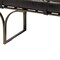 Homeroots 16in Black And Antiqued Brass Upholstered Genuine Leather Bench 376191 - alternate 6