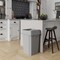 Regal Altair 19 Gallon Square Gray Plastic Trash Can with Drop Shot Swing Lid, Space-Saving Design ZR-TC-100-GR-19-SW-KIT - alternate 5