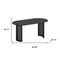 Homeroots 66" Black Solid Wood Double Pedestal Base Oval Dining Table 712857 - alternate 5