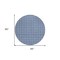 Homeroots 8' Navy Blue And Ivory Round Geometric Washable Indoor Outdoor Area Rug 595573 - alternate 6