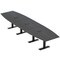 Skutchi Designs 16ft Conference Table With Power Unit | 16 Person Modular Boat Meeting Table | Harmony Series HAR-BOT-48X192-T.BK-WA7949-EBLK - alternate 1