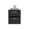 Homeroots 19" Black Wood Two Drawer Nightstand 518162 - alternate 6