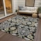 Homeroots 5' X 8' Black Gray And Brown Oriental Washable Indoor Outdoor Area Rug 597663 - alternate 6