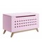 Homeroots 16" X 37" X 21" Pink Natural Wood Youth Chest 347556 - alternate 1