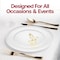 Smarty Had A Party White with Gold Floral Plastic Dinnerware Value Set, 240PK 210WHGVP-CASE - alternate 8