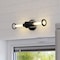 Vaxcel Levitt 2 Light Black Industrial Bathroom Vanity Wall Fixture with Clear Tube Glass W0439 - alternate 1
