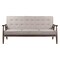 Homeroots 69" Beige Polyester Sofa With Brown Legs 396458 - alternate 1