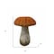 Homeroots 15in Orange And White Polyresin Mushroom Outdoor Statue 523603 - alternate 3