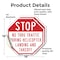 Signmission Stop No Thru Traffic During Helicop, 18 inch X 18 inch, Vinyl Decal, 2PK OC-D-2PACK-18-210 - alternate 4