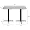 Flash Furniture 48"x30" Tabletop, Gray Faux Concrete, Seamless Surface Technology, 22x30 Black Table Height X-Bases ST-REC3048-CMGY-T2230-GG - alternate 9