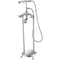 Anzzi Suni 3-Handle Claw Foot Tub Faucet with Hand Shower in Polished Chrome FS-AZ0052CHR - alternate 1