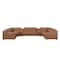 Homeroots Chestnut Italian Leather Power Reclining U Shaped Eight Piece Corner Sectional With Console 632563 - alternate 6