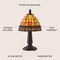 Jonathan Y Carter Tiffany-Style 12" LED Table Lamp, Red/Yellow JYL8016B - alternate 7