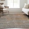 Homeroots 5' X 8' Gray Charcoal And Orange Abstract Washable Indoor Outdoor Area Rug 588925 - alternate 6