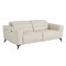 Homeroots 82" Beige Top Grain Leather Reclining Metal USB Sofa 720409 - alternate 8