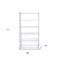 Homeroots White And Silver Metal and Glass Five Tier Ladder Bookcase 286630 - alternate 5