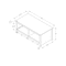 Monarch Specialties Coffee Table, 44-in. l, Storage, Rectangular, Beige Oak Laminate, Dark Brown Oak Laminate I 2508 - alternate 3