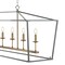 Jonathan Y Pagoda 49" 6-Light Classic Traditional Metal Linear Cage Lantern LED Pendant, Gray/Brass Gold JYL7439F - alternate 9