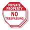Signmission Private Property No Trespassing, 18 inch X 18 inch, Vinyl Decal, 2PK OC-D-2PACK-18-160 - alternate 1