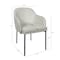 Manhattan Comfort Loft Metal Vegan Leather Armchair in Stone Gray - Set of 2 DC1535-1 - alternate 6