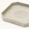 Homeroots Set Of Two Gray and White Octagon Solid Wood Paisley Handmade Serving Tray With Handles 526348 - alternate 9