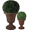 Pure Garden Outdoor Planter 2-Pack Large & Small Urn Planters Plastic Plant Pots for Indoor or Outdoor 50-LG1428 - alternate 8