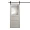 Sartodoors Modern Barn Door 28 x 80 inches, Ego 5011 Painted White Oak, 6.6FT Rail Track Heavy Hardware Set ,  EGO5011BD-B-PWO-28 - alternate 1