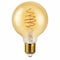 Euri Lighting G25 LED Filament Bulb, 4.5W, 250 lm, 2200K, E26, Amber Glass, Dimmable, UL VG25-3020ad - alternate 5