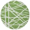 Homeroots 8' Green And Ivory Round Geometric Washable Indoor Outdoor Area Rug 600446 - alternate 5