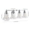 Jonathan Y Manhattan Vintage 35.5 in. 4-Light Metal/Glass Industrial Rustic LED Vanity, Chrome JYL3547B - alternate 10