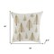 Homeroots 18" Natural Silver And Gold Cotton Christmas Trees Throw Pillow With Beads And Embroidery 719257 - alternate 5