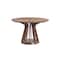 Homeroots 47" Walnut Wood Pedestal Base Round Top Dining Table 631303 - alternate 1