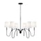 Z-Lite Jisele Matte Black 6 Light Chandelier 4505-6MB - alternate 1