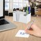 Acrimet Desktop Organizer Pencil, Pen, Paper, Clip, Caddy Holder (Plastic) (Paper Included) (White Color) 954.BO - alternate 8