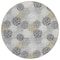 Homeroots 8' Gray Silver And Ivory Round Polka Dot Washable Indoor Outdoor Area Rug 594252 - alternate 5