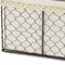 Homeroots Set Of 3 Brown Linen Fabric And Line Metal Organizers, 3PK 379863 - alternate 4