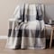 Homeroots 50" X 60" Gray And Ivory Faux Sherpa Plaid Throw Blanket 483449 - alternate 4