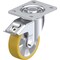 Zoro Select Plate Caster, Swivel, Polyurethane, 6 1/2"H LH-ALTH 125K-3-FI - alternate 1