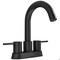 Anzzi Remnants 4 in. Centerset 2-Handle High-Arc Bathroom Sink Faucet in Matte Black with Drain Assembly L-AZ300MB - alternate 4