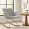 Leisuremod Willow Twill Fabric Eiffel Rocking Chair, Grey WR24GRT - alternate 7