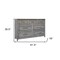 Homeroots 62" Brown Solid Wood Seven Drawer Double Dresser 524607 - alternate 6