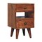 Homeroots 20" Brown Solid Wood Two Drawer Nightstand 651850 - alternate 7